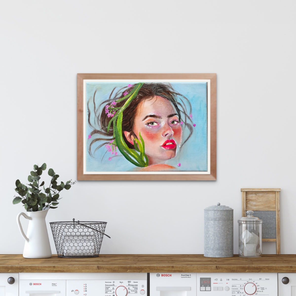 Siren- Photorealism mixed media