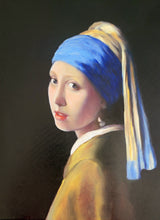 Load image into Gallery viewer, Recreate Vermeer&#39;s A Girl with a Pearl Earring to learn and understand his technique, style and composition. A Master Study is not just copying an artist&#39;s painting. It is rather an attempt to understand the process and creative choices of a painter, typically an old master, in an effort to see how an artist may arrive at a finished painting.