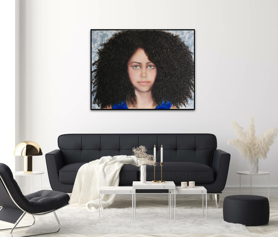 Hair- Mixed Media Contemporary Realism