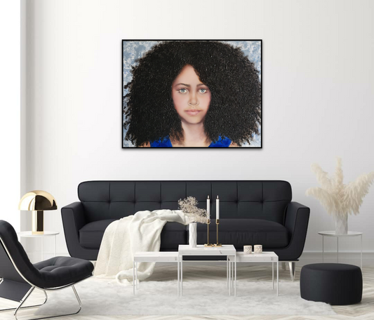 Hair- Mixed Media Contemporary Realism