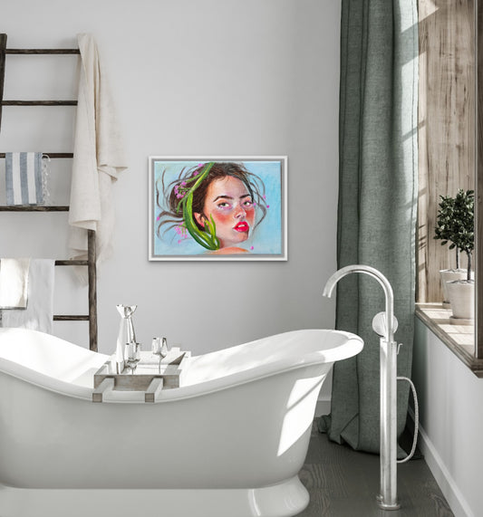 Siren- Photorealism mixed media