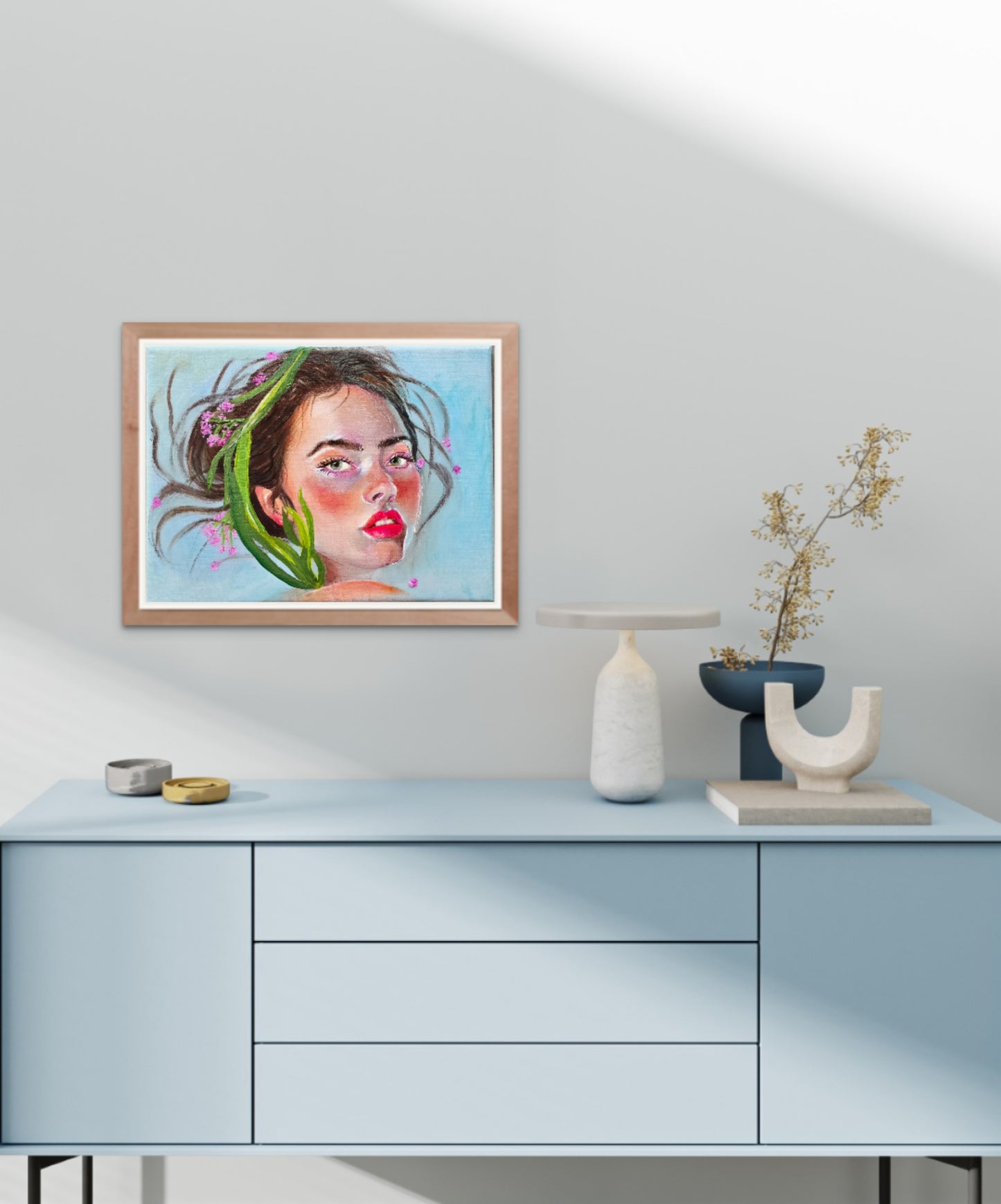 Siren- Photorealism mixed media