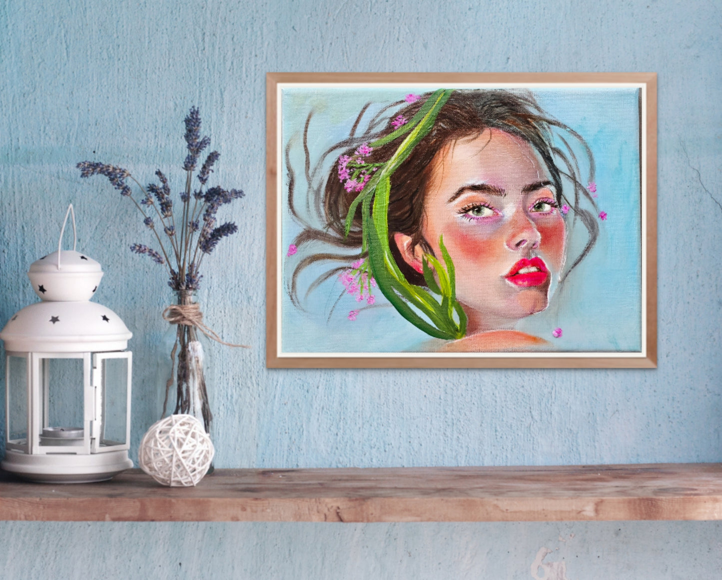 Siren- Photorealism mixed media