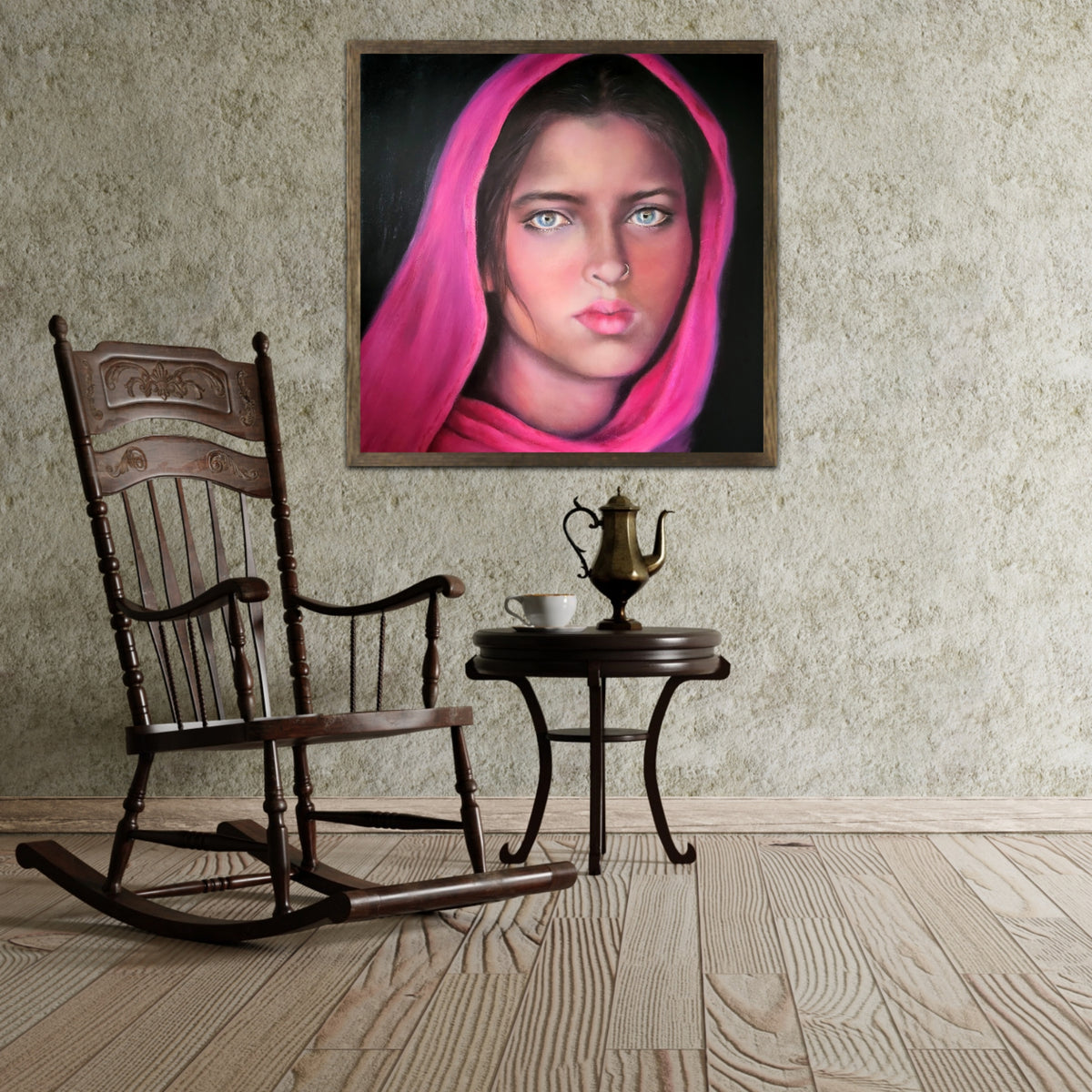 Magenta Scarf-Photorealism