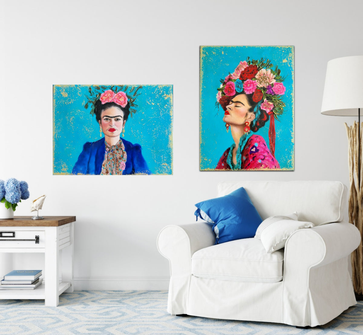 Vibrant Fridas-set of two paintings