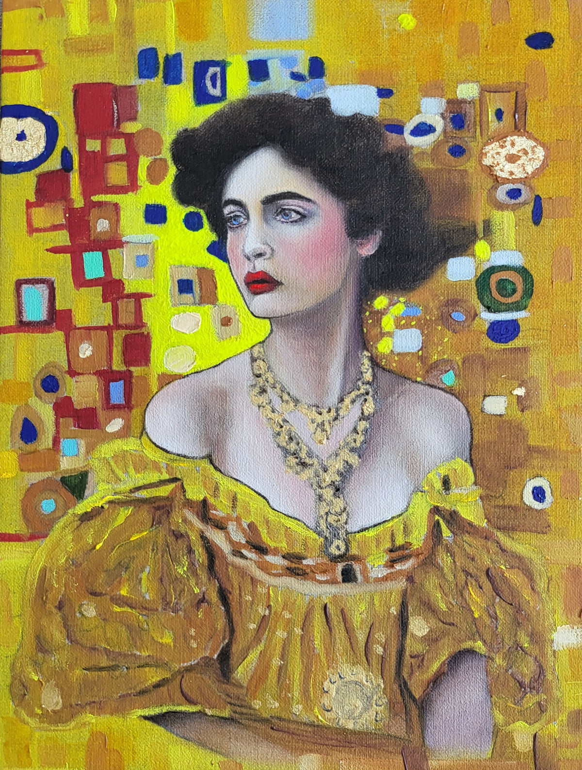 Flappers in Full Bloom, A Set of Two Paintings-Art Nouveau