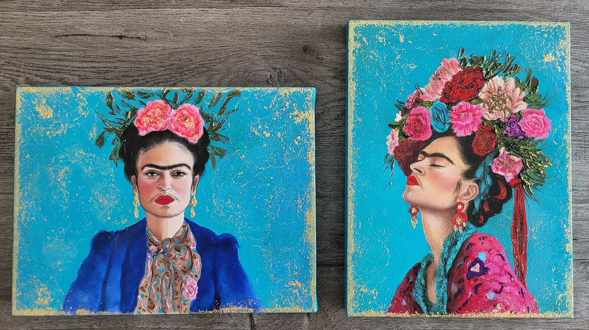 Vibrant Fridas-set of two paintings