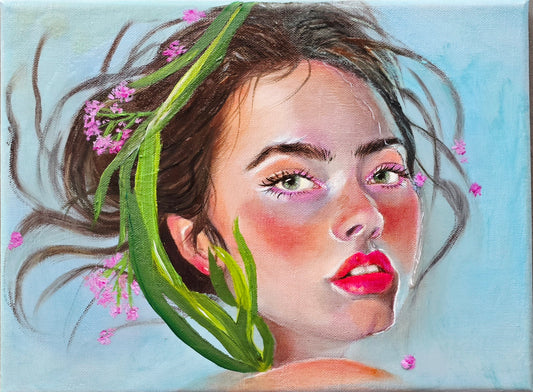 Siren- Photorealism mixed media