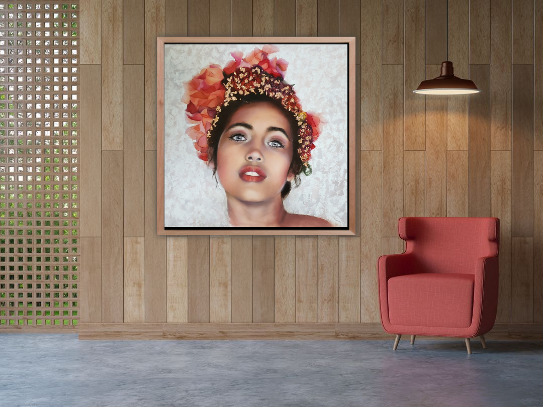 Girl from Havana- Mixed Media Contemporary Realism