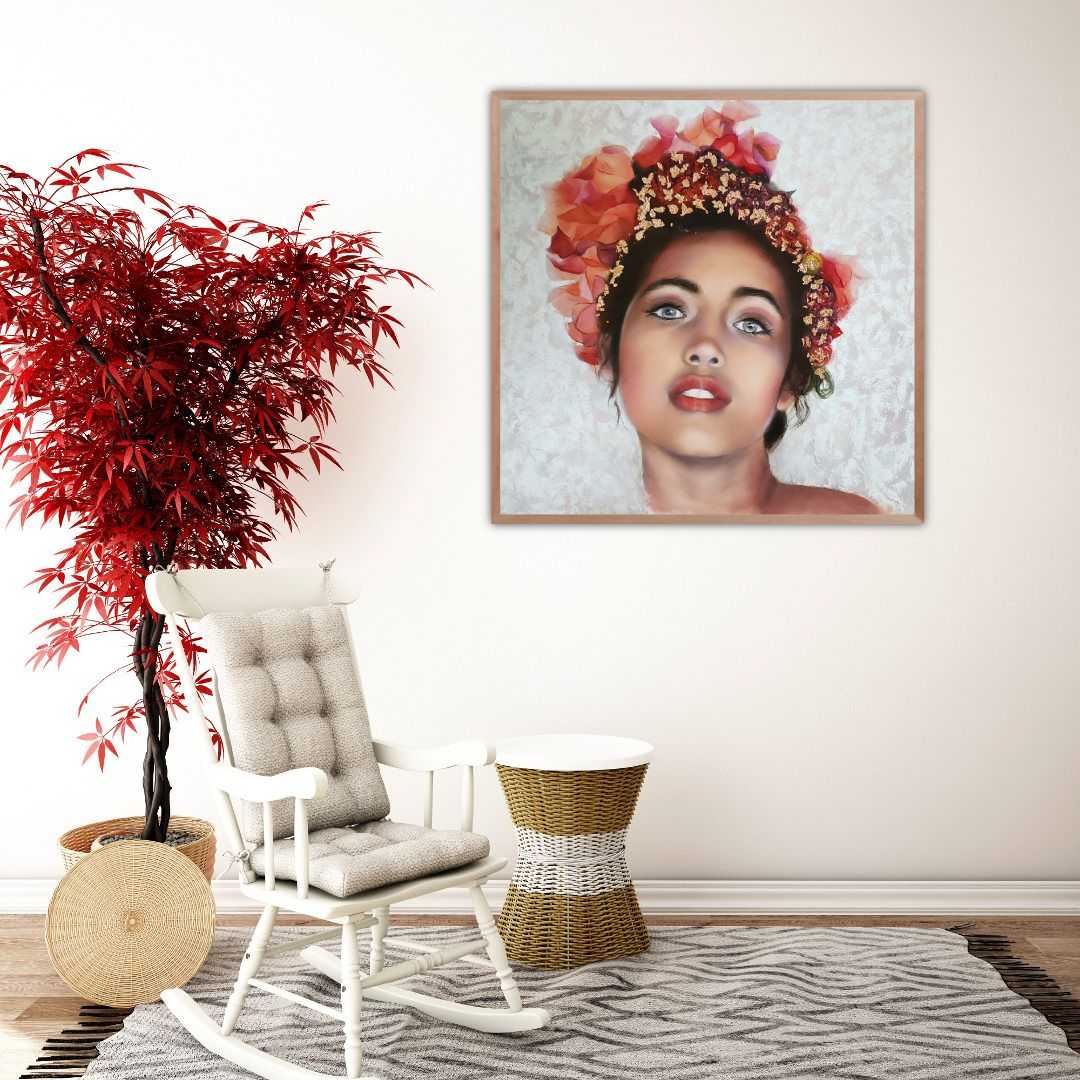 Girl from Havana- Mixed Media Contemporary Realism