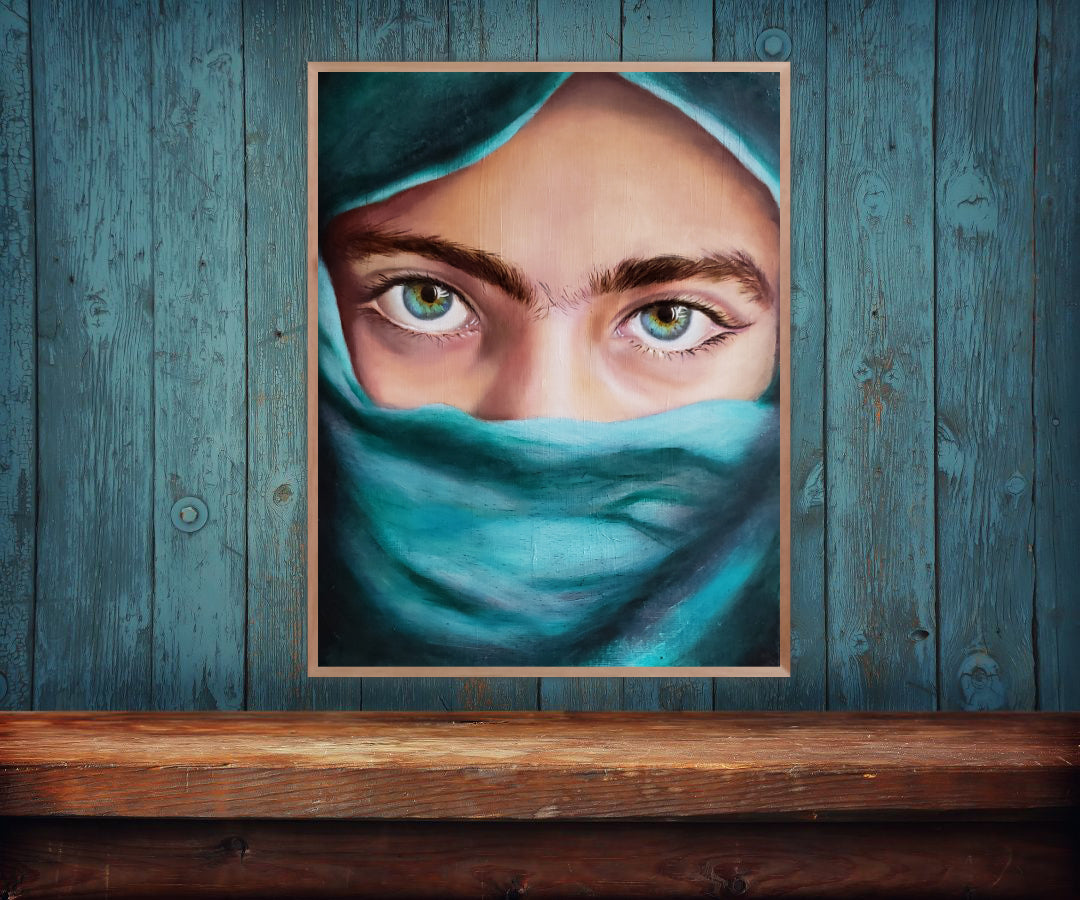 Turquoise Eyes-Hyperrealism