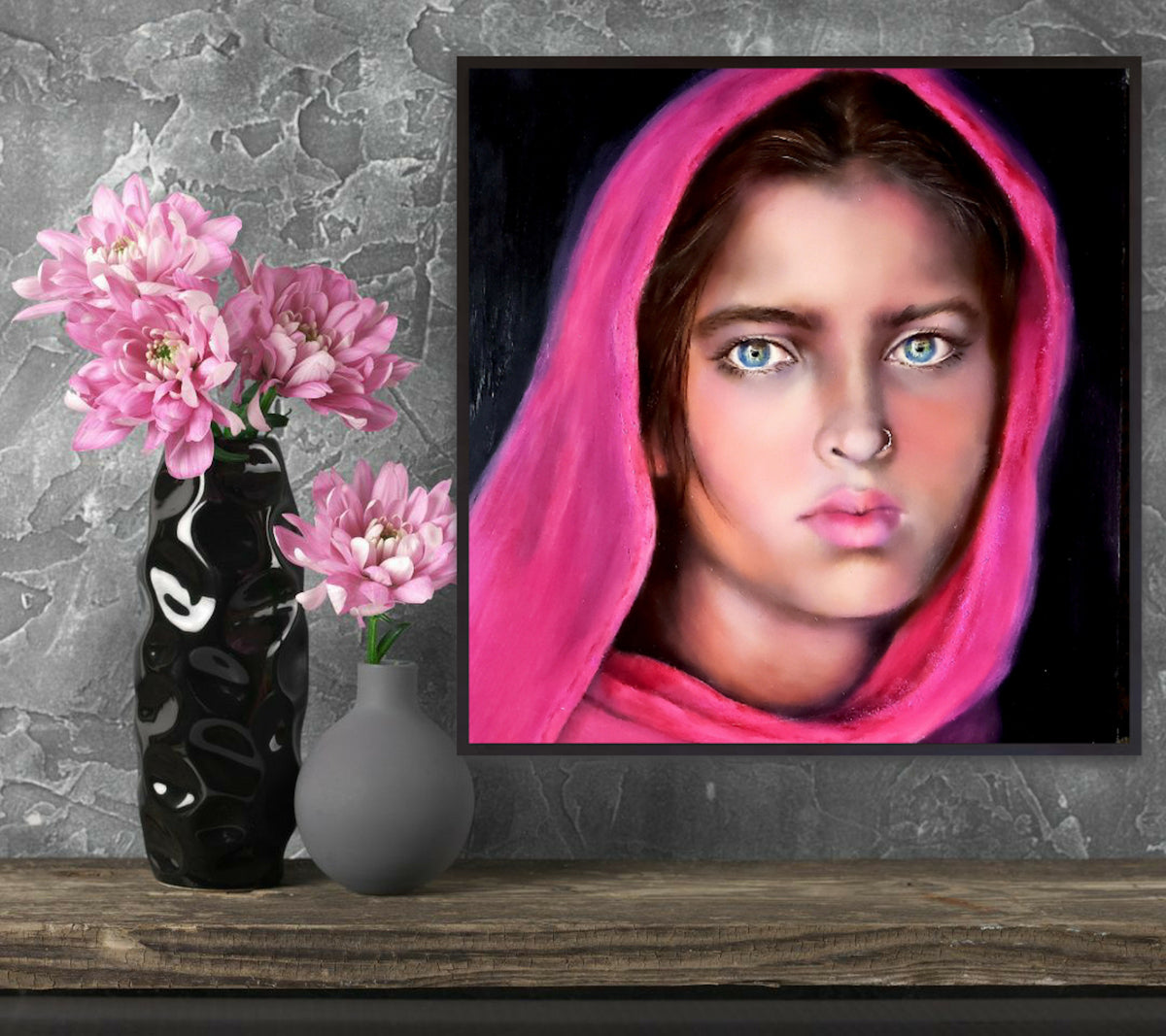 Magenta Scarf-Photorealism