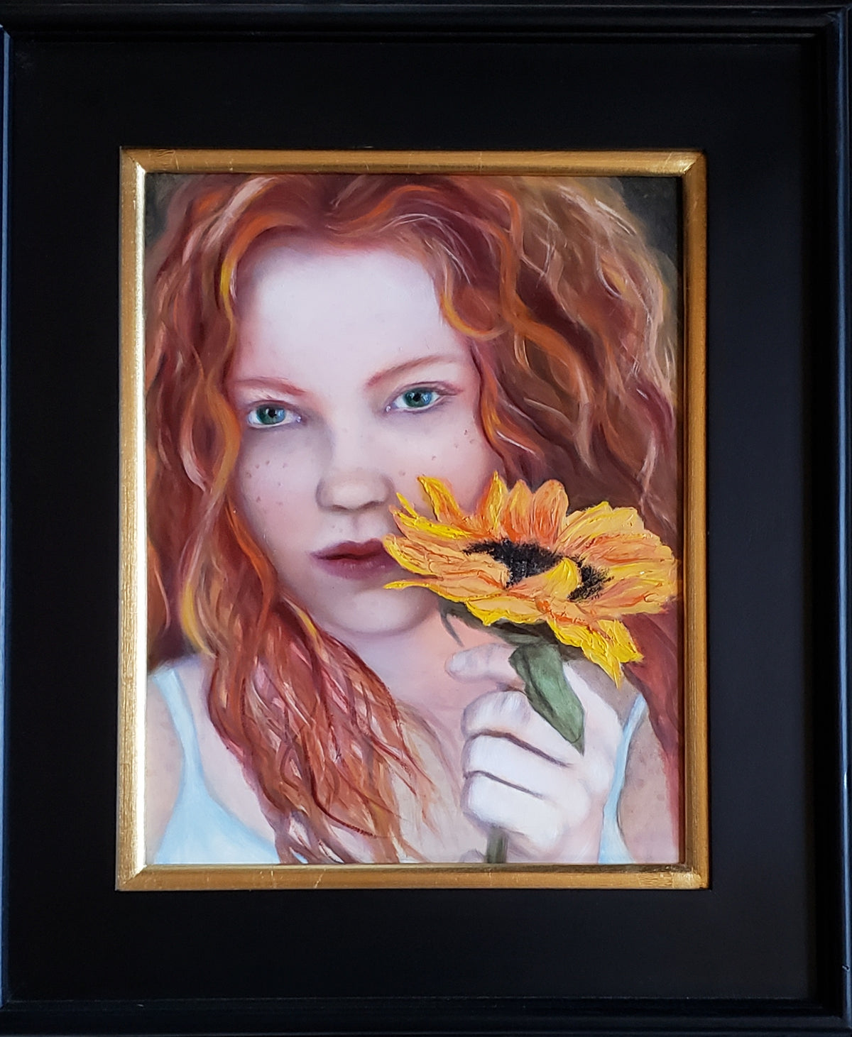 Irish Girl with Sunflower