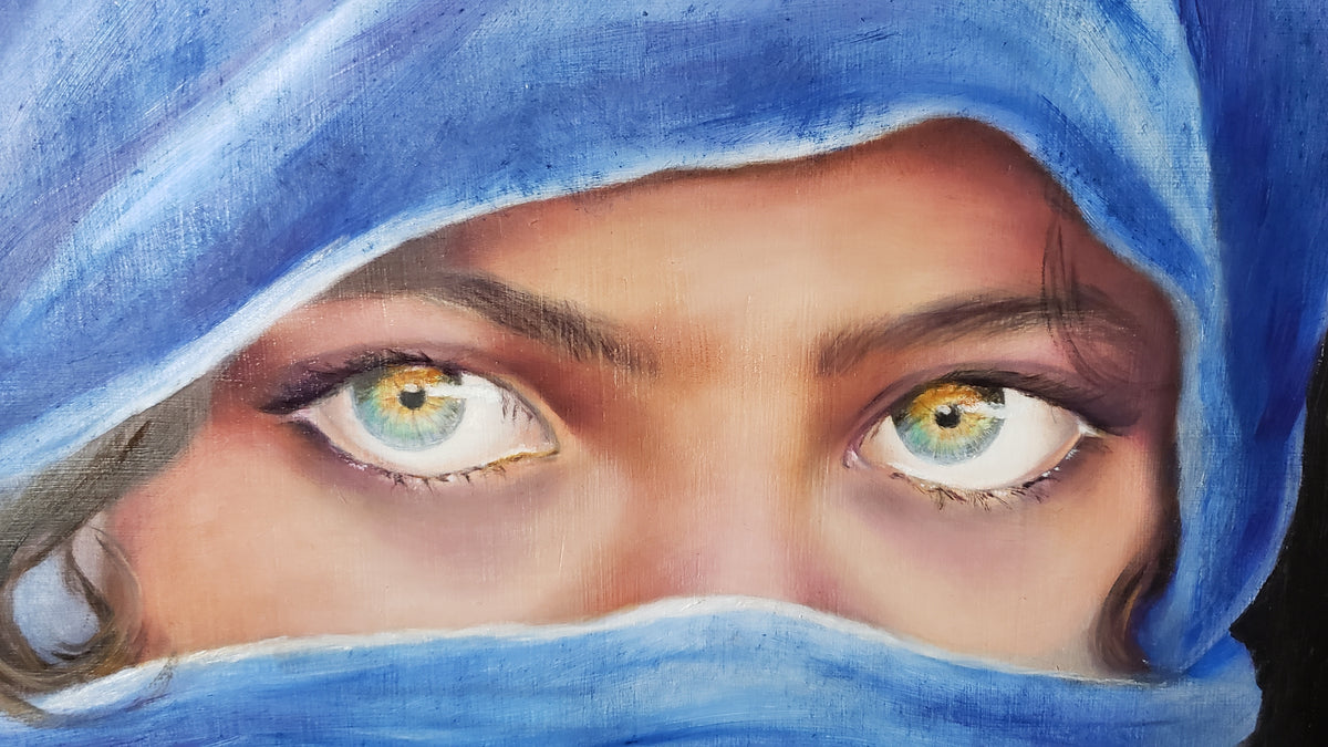 Girl in Blue Scarf