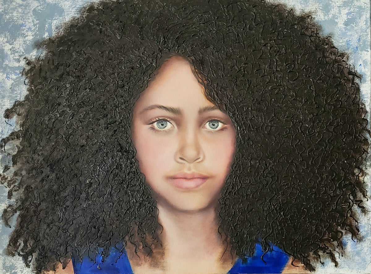 Hair- Mixed Media Contemporary Realism