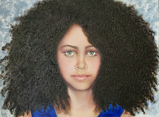 Hair- Mixed Media Contemporary Realism