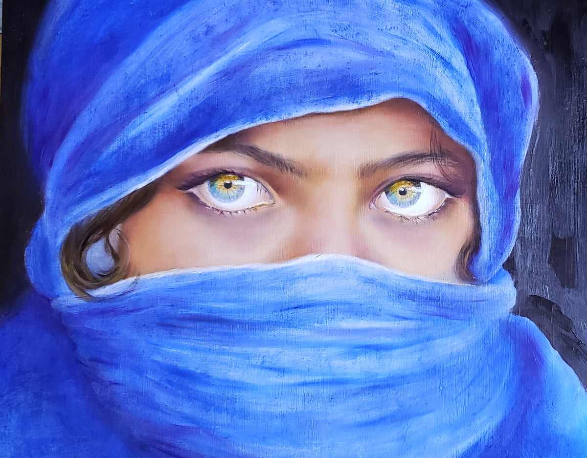 Girl in Blue Scarf