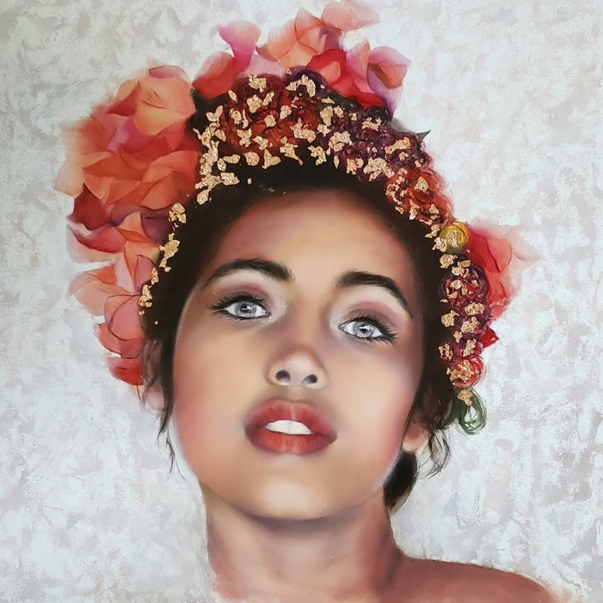 Girl from Havana- Mixed Media Contemporary Realism
