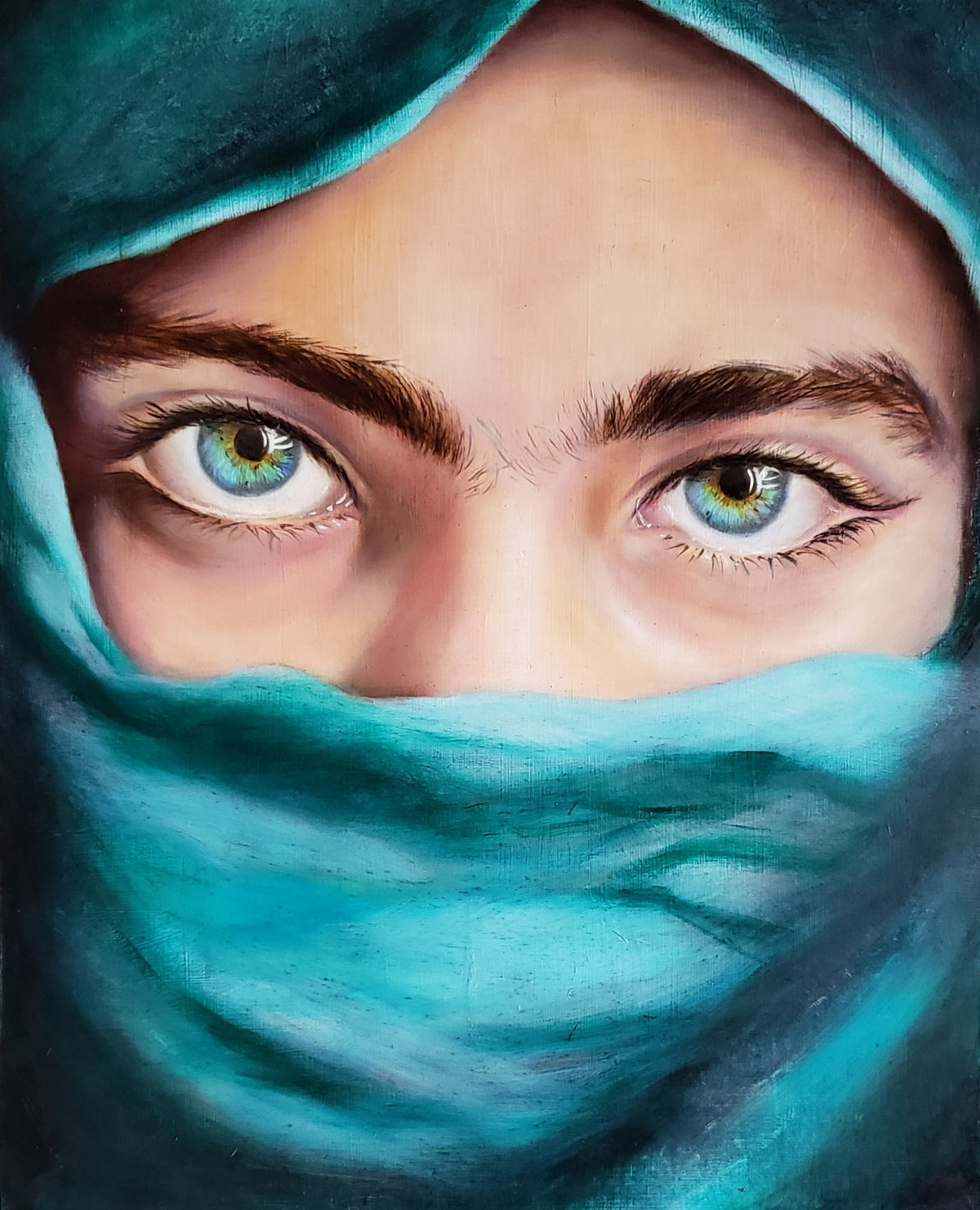 Turquoise Eyes-Hyperrealism