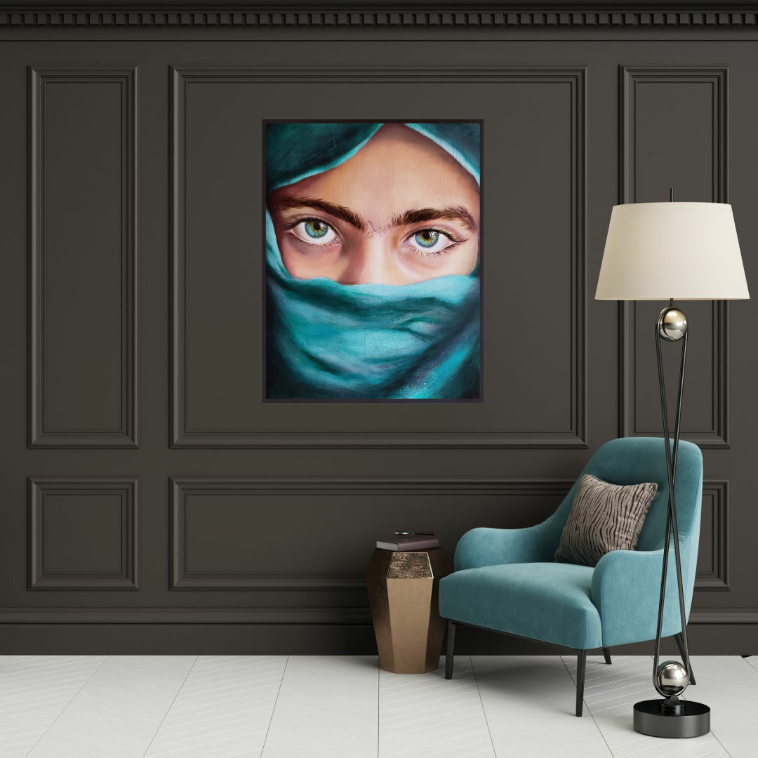 Turquoise Eyes-Hyperrealism