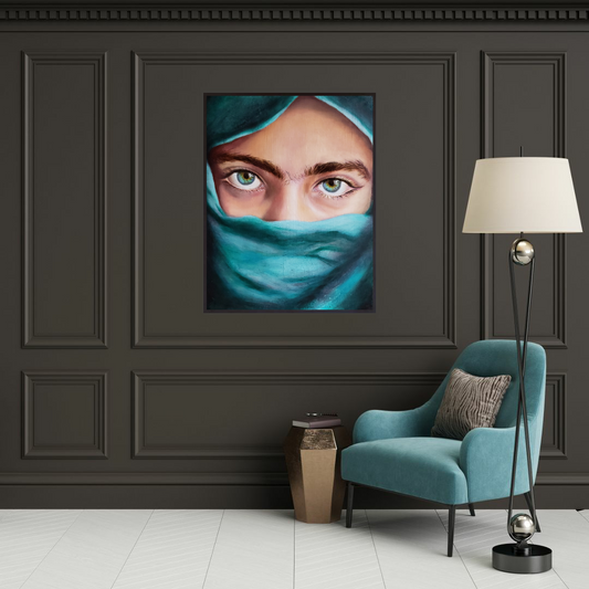 Turquoise Eyes-Hyperrealism