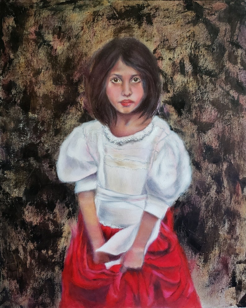 Girl in Red Skirt- Photorealism